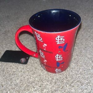 St Louis Cardinals Margaritaville Coffee Mug 15 Oz Ceramic Red All Over Logo NWT